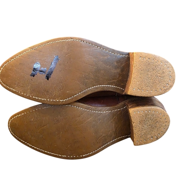 Brown Leather Cowboy Boots - Picture 11 of 13